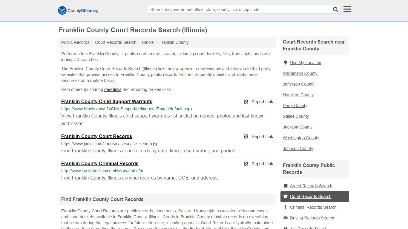 Court Records Search - Franklin County, IL (Adoptions ...